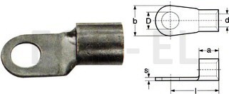 Non-insulated ring terminals